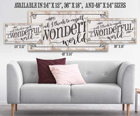 What a Wonderful World - Canvas