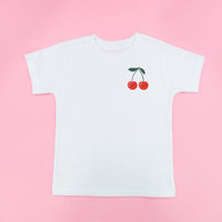 Pocket Fruit (Front) w/ Group of Smiley Fruit (Back) - Child Tee