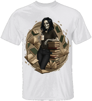 Skeleton Book Girl T-Shirt