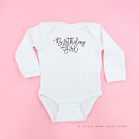 Birthday Girl - New Cursive - Child Long Sleeve Tee