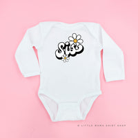 Daisy - Sis - w/ Full Daisy on Back - Child Long Sleeve Tee