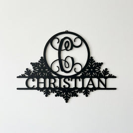 Custom Metal Wall Art - Personalized Winter Sign